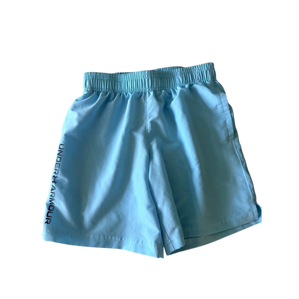 Under Armour Youth S Light Blue Athletic Shorts - Excellent